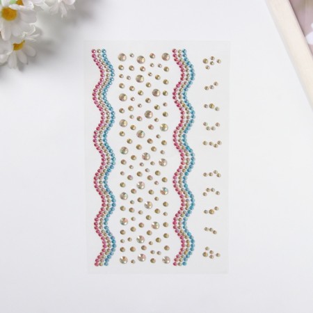 Stick plastic rhinestones "rose" rose22.5x11.5 cm-1