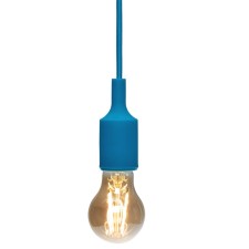 Cartridge E27 Silicone with a cord 1 m blue rexant