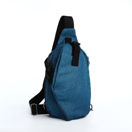 Slung bag youth from textiles, blue color-1