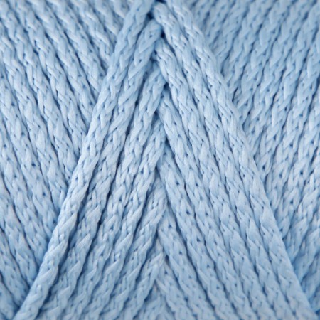 Knitting cord "Classic" without a core 100% polyester width 4mm 100m (light blue)-2
