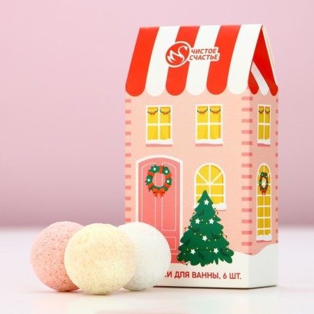 New Year. Gift set, bath bombs, 6 x 20 g-1