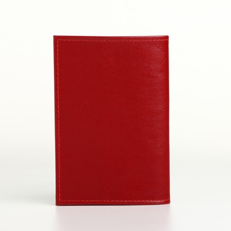 Cover for passport, Textura, red color-1