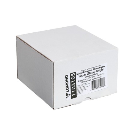 Photo paper for jet printing A6, 500 sheets Lomond, 260 g/m2, one -sided, super -glossy-2