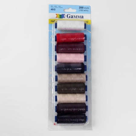 Set of threads 40/2, No. 2, 183 m, 10 pcs, color colorful color-1