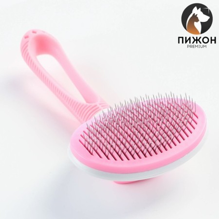 Pucrhee with self -cleaning Premium diode is round, with drops, lightweight, 10 x 19 cm, pink 74379