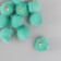 Decor for creativity Artificial fur "Ball" turquoise set 10 pcs, d = 2 cm