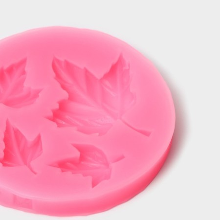 Mold Dolyana "Maple leaf", silicone, 6.5 × 0.8 cm, color mix-2