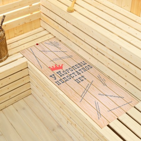 The rug-lane for the bath "The queen has no shortcomings", beige, 150 x 50 cm-6
