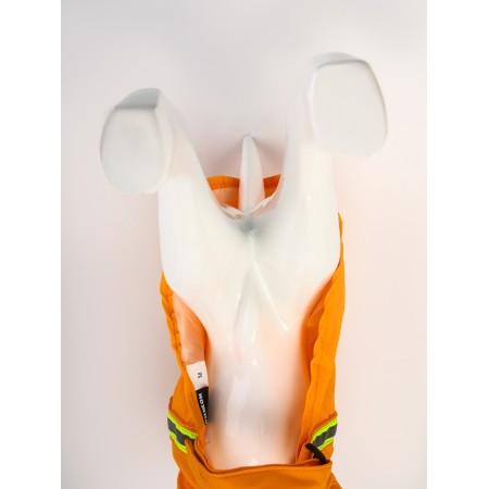 Dog jacket with lining, size L (ds 35, og 47 cm, weight 6-10 kg), orange-4