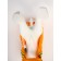 Dog jacket with lining, size L (ds 35, og 47 cm, weight 6-10 kg), orange