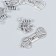 Decor for creativity Metal "Yarn and sweater" silver set 6+6 pcs 3.1x1.2 cm 1.7x1.9 cm