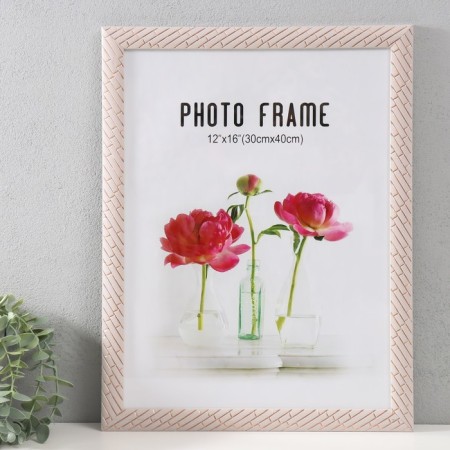 Photo frame plastic 30x40 cm "Brick masonry" white 44x34 cm