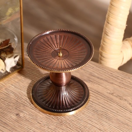 Summarler for 1 candle "Suman" Brass 8.5x8x8 cm-1