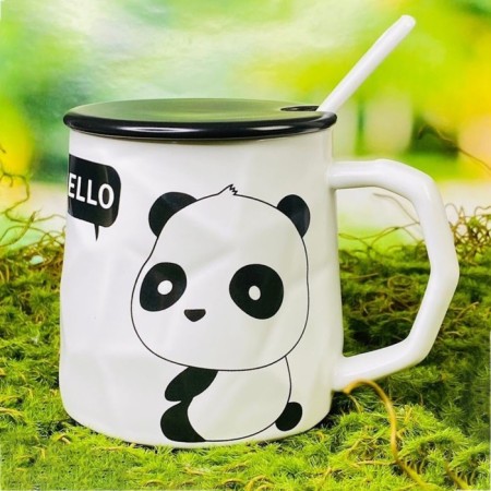Lenardi mug, with a lid and spoon, 420 ml