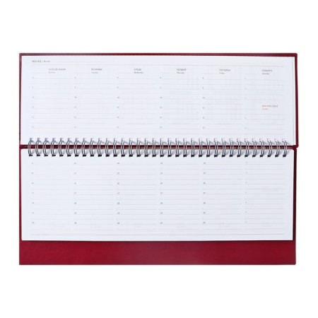 Planing is a low -off 100 x 300 mm, 56 sheets, on the crest, an artificial leather cover, burgundy-5