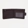 Men's purse on a button, for bills, for cards, for coins, brown color