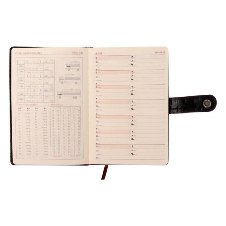 Organizer A5, with a header, 100 sheets in a ruler, PVC cover, black-3