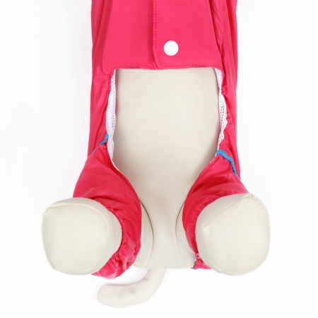 Combiason for dogs, demi -season with a bag, size M (DS 29, OG 37, Osh 27 cm), pink-9