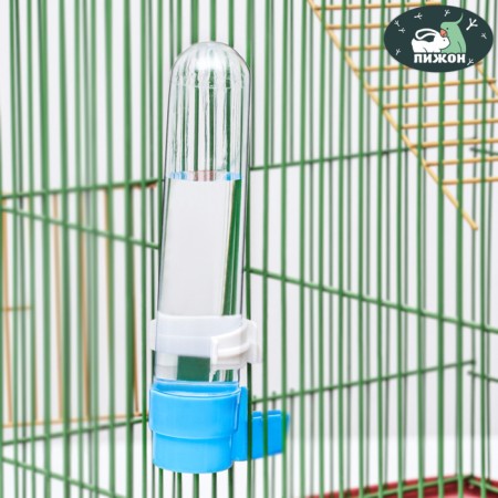 Bird drinker 3.3 x 17 cm, 120 ml, blue