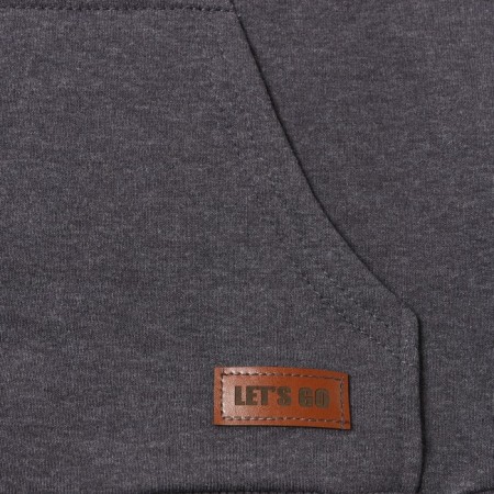 Children's sweatshirt, color dark gray melange, height 140 cm-4