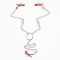BDSM Assessoir Okpoki, clamps for nipples and clitoris, metal, red