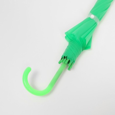 Umbrella - semi -automatic cane "plain", 8 spokes, r = 46 cm, green color-6