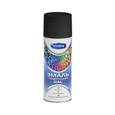 Universal enamel Vixen, black matte RAL 9005, aerosol 520 ml VX-10905
