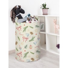 Корзина для игрушек «Новогодние украшения, размер 40х60 см