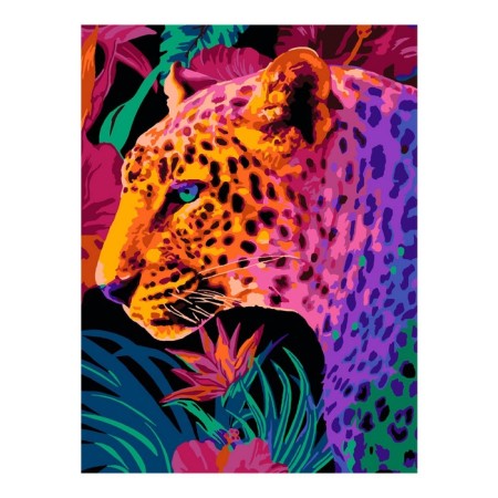 Picture on numbers on cardboard 28.5 × 38 cm "Stylish leopard"