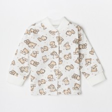 Baby blouse, beige color/bears, height 56 ​​cm