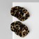 Safari plastic earrings, brown color