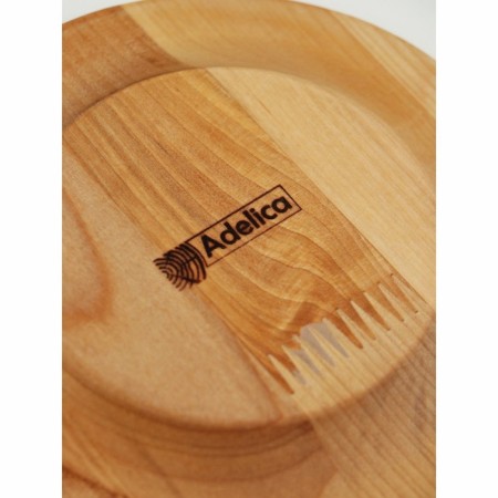 Wooden plate ADELICA "Classic", D = 16 cm, saturated with mineral oil, birch-3
