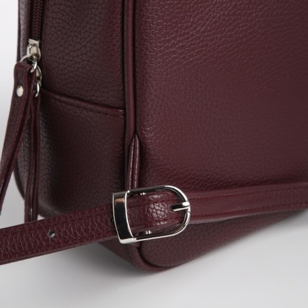 Women's backpack city, Textura, burgundy color-6