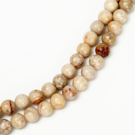 Beads made of natural stone "Sand Agat" set 58 pcs., Size 1 pc. - 6 mm-5