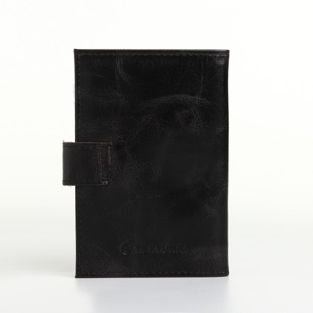 Cover for auto documents on the button, textura, black color-1