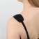 Lining for straps, 9 × 5 cm, black color