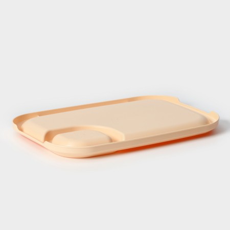 A barbecue dish with a saucer 30.3 × 21 × 2.5 cm, beige color-4