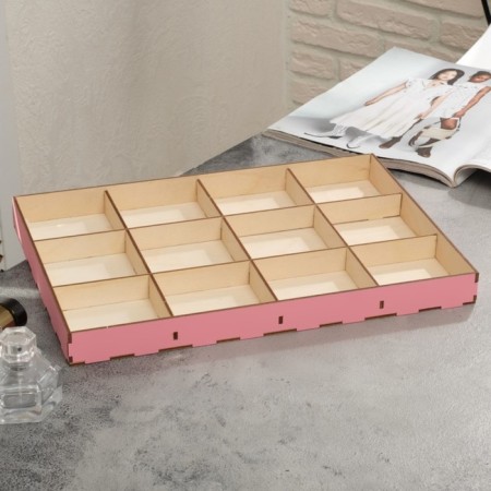 Decoration for decorations 12 cells, 35 × 24 × 3, thickness 3 mm, pink color-1