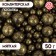Sprinking confectionery "pearls", bronze, mix, 50 g