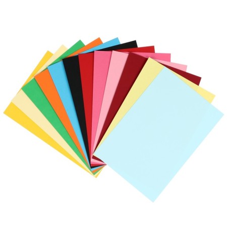 Cardboard of color two -way A4, tinted in the mass, 48 ​​sheets, 12 colors, 220 g/m2-1