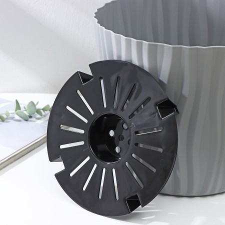 Kashpo for flowers with an insert “wave”, 8 l, d = 25 cm, h = 21.5 cm, color gray color-2