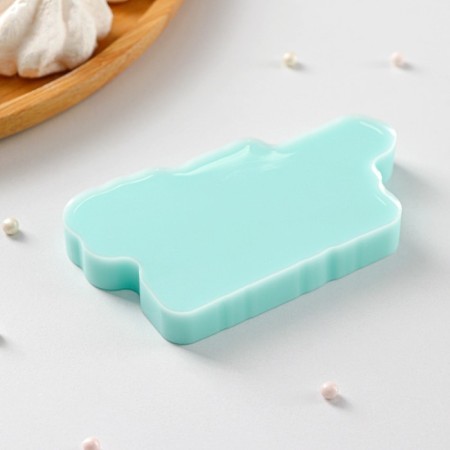 The silicone form “Stars shine brighter, if together”, 10 × 5.2 × 1 cm, the color is turquoise-3