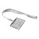 Horizontal badge carman (external 105 x 75mm), internal 97 x 66 mm, metal, silver, tape 40 cm