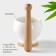 Porcelain mortar for spices with a pestle on the bamboo stand Bellatenero, 380 ml, white color