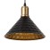 Bayerlux lamp "Cheka" E27 40W black-gold 24x24x17-117 cm