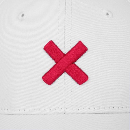 Women's cap YES/No, with tape, white color, rr 56-2