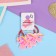 Hair elastic band "Baby" (set 2 pcs) unicorns, pink