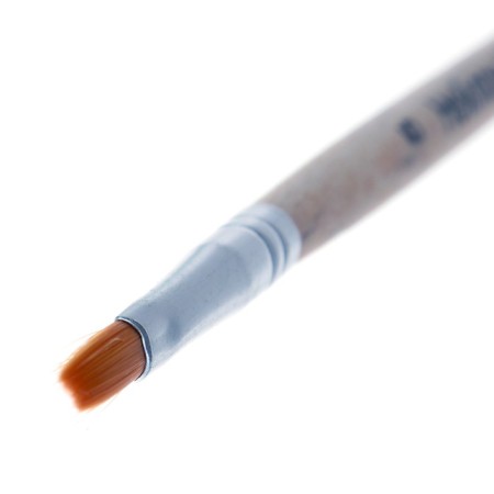 Nylon brush No. 5, flat, wooden handle-2