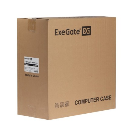 The EXEGATE MIDITWER EVO-8207 case, without BP, ATX, 1xUSB2.0, 1xUSB3.0, black with red backlight-6