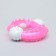 Two -layer toy (hard and soft plastic) "ring with spikes", 10 cm, pink